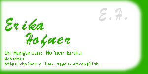 erika hofner business card